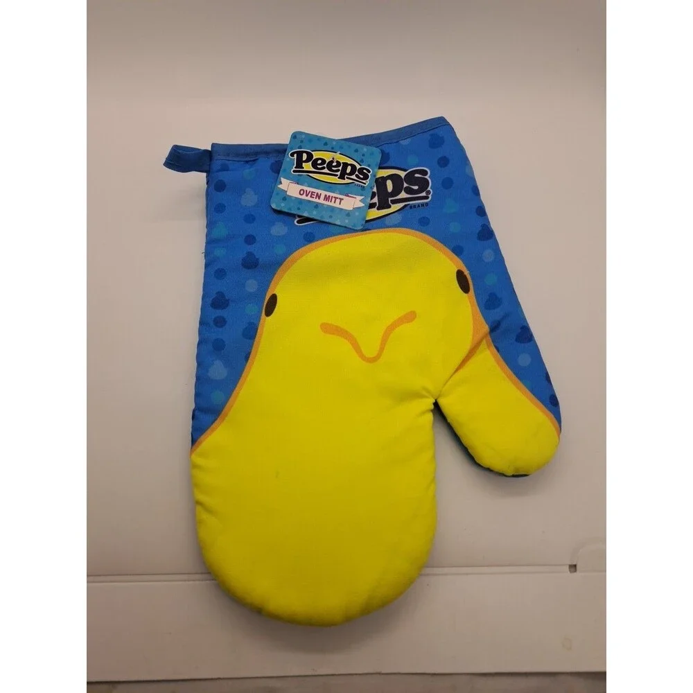 Peeps Yellow Blue Pink Oven Mitt Glove Marshmallow Peeps Easter Gift